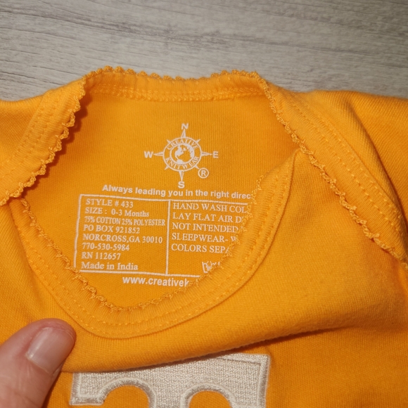 Rivalry Threads 91 Baby Body Suit Tennessee Vols Infant 0-3 Months A3 - Picture 2 of 4